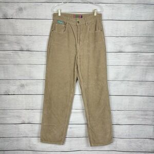 EMPYRE Tori 90s Khaki Corduroy Pants Womens Size 9 Baggy Grunge Skater Y2K Retro